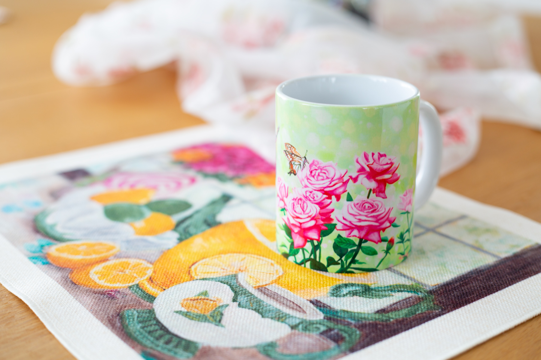 Tazza Rose e Farfalle