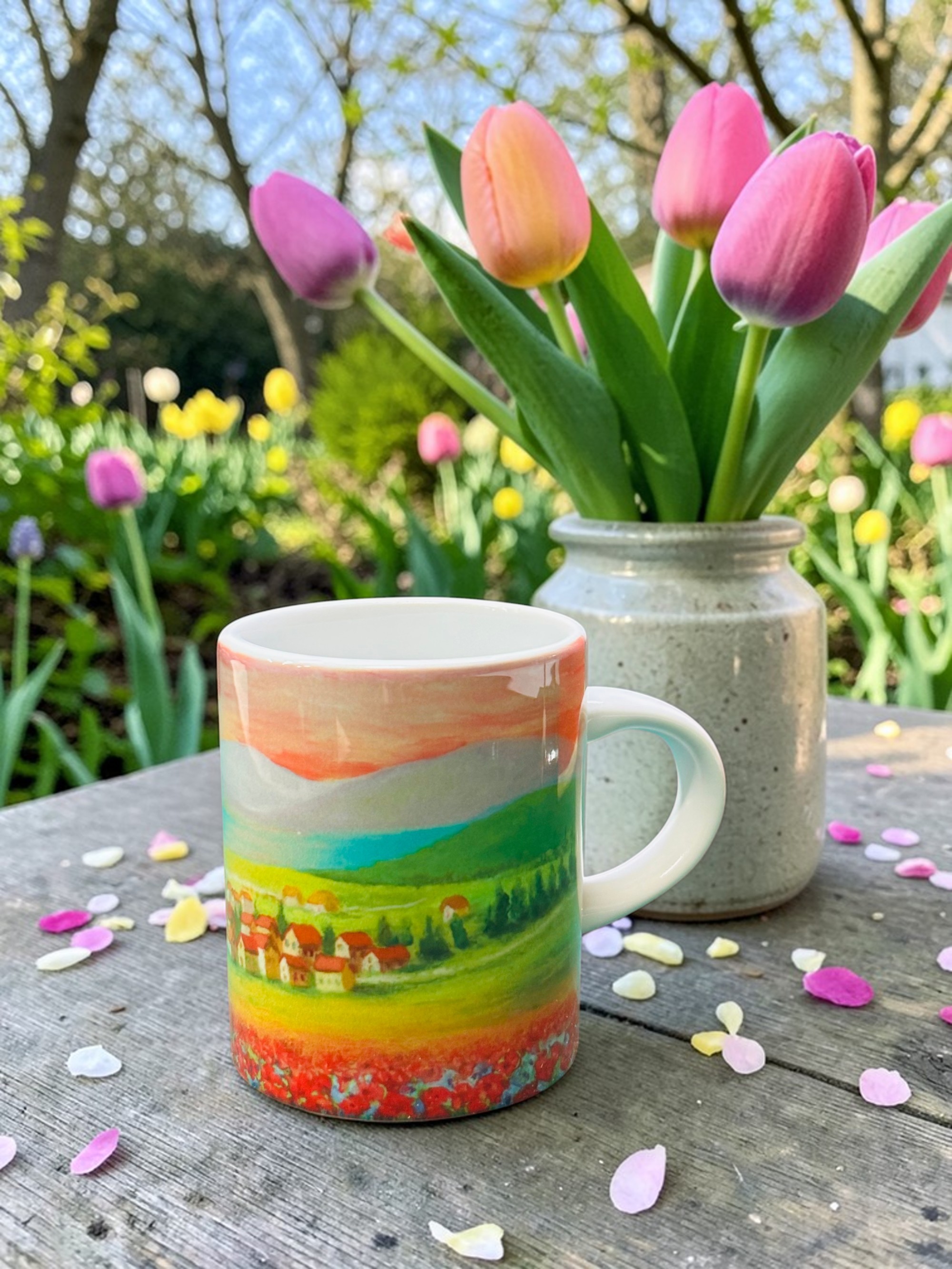 Tazzina Caffè Paesaggio Campagna