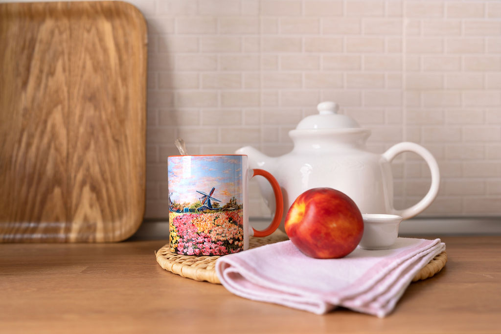 Tazza Campi di tulipani colorati