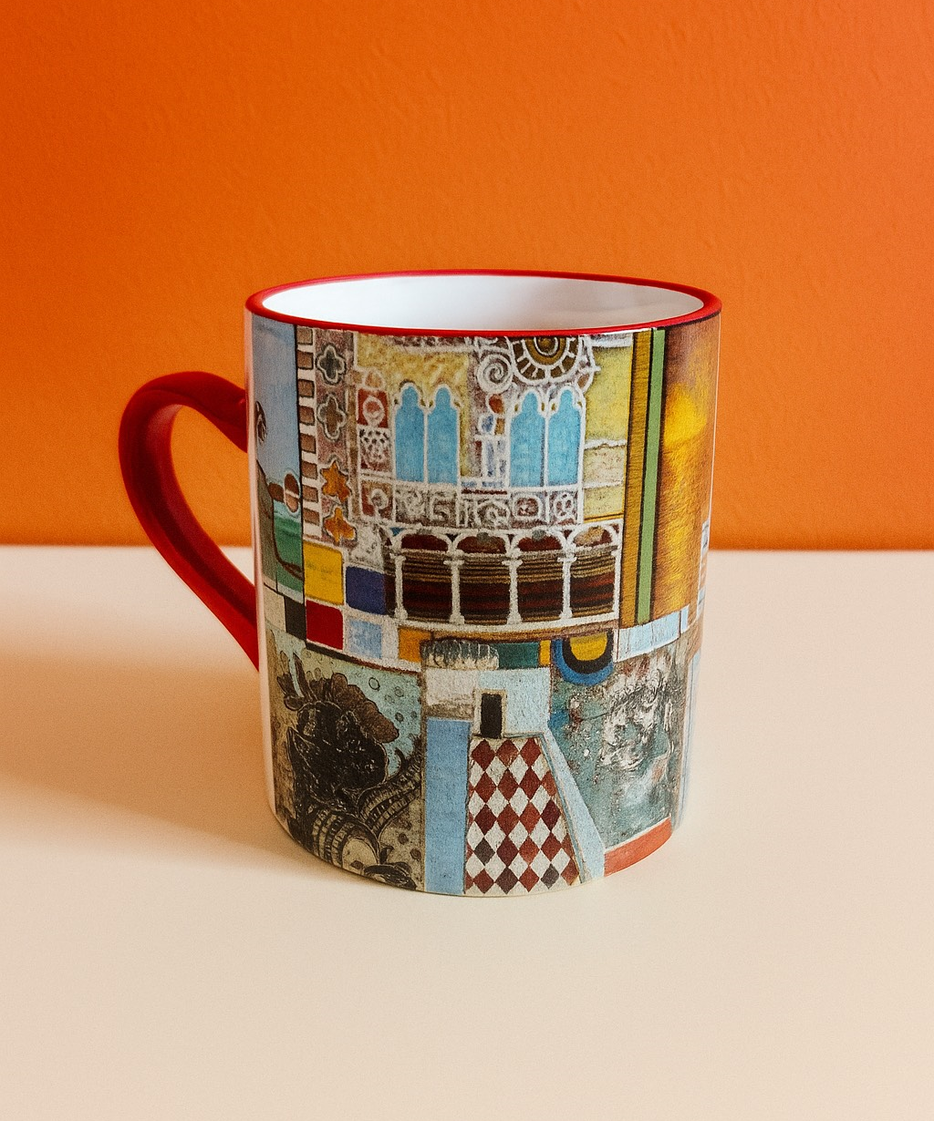 Tazza Manico A Cuore Mosaico