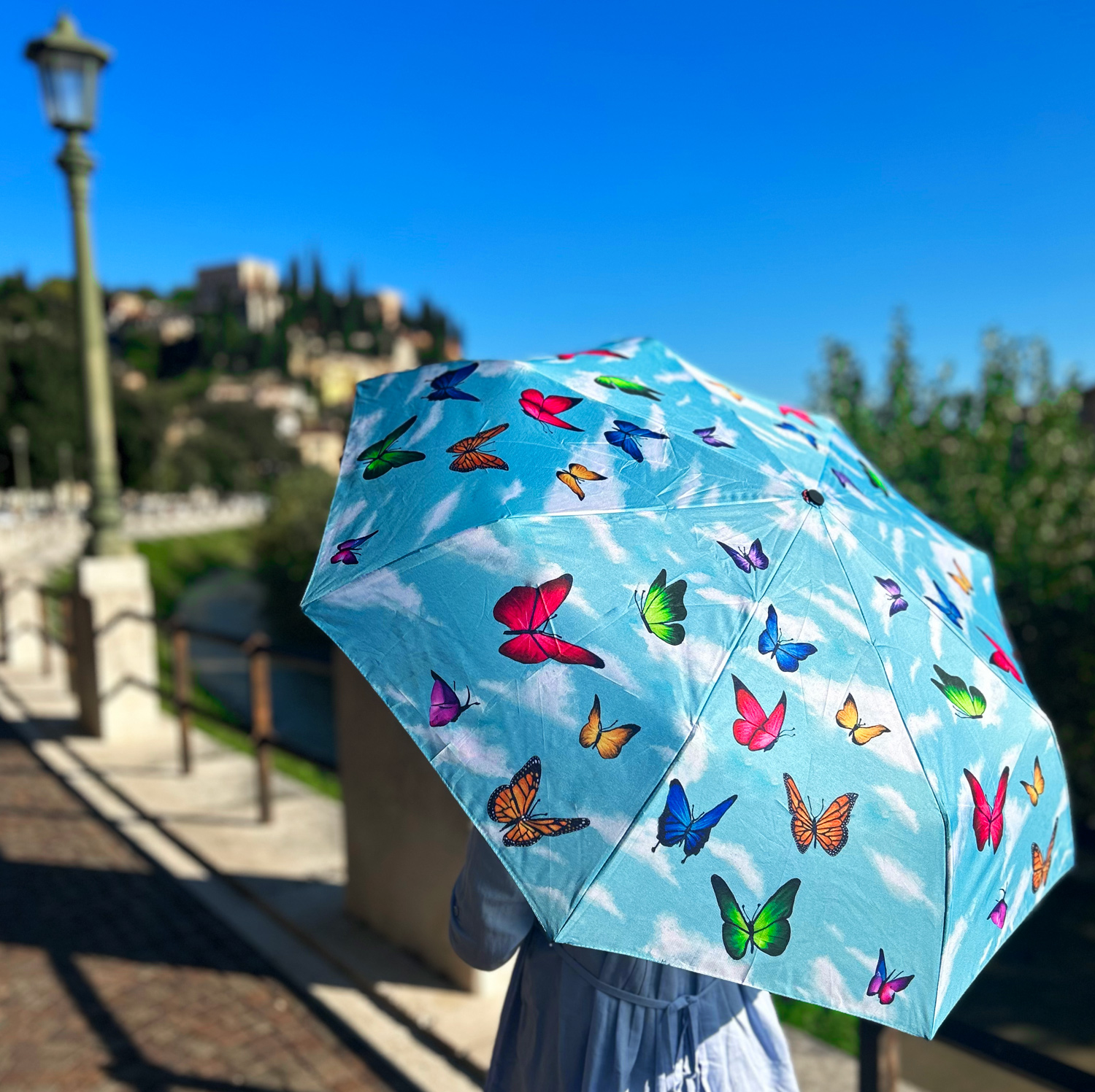 Ombrello pieghevole Farfalle Coloratissime