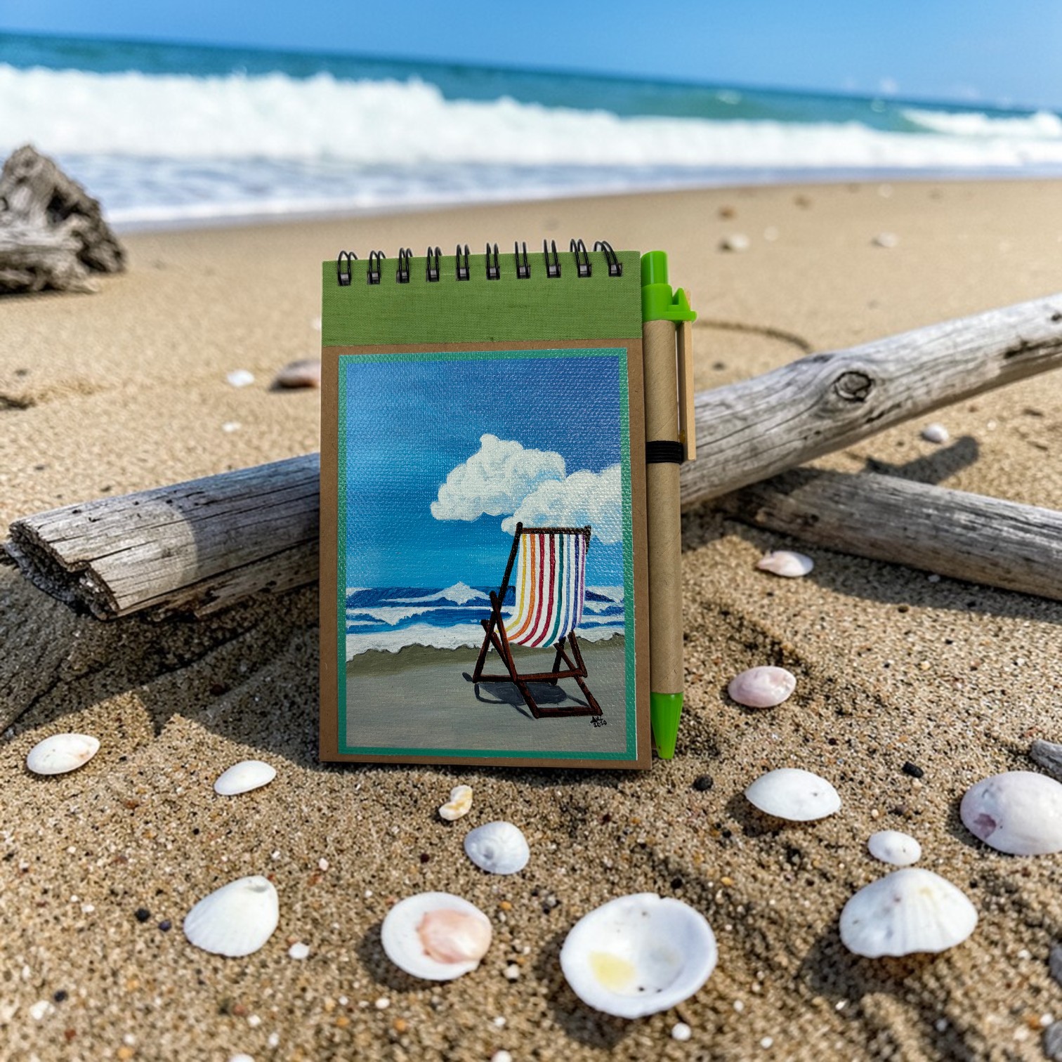 Block Notes Con Penna Benessere In Spaggia