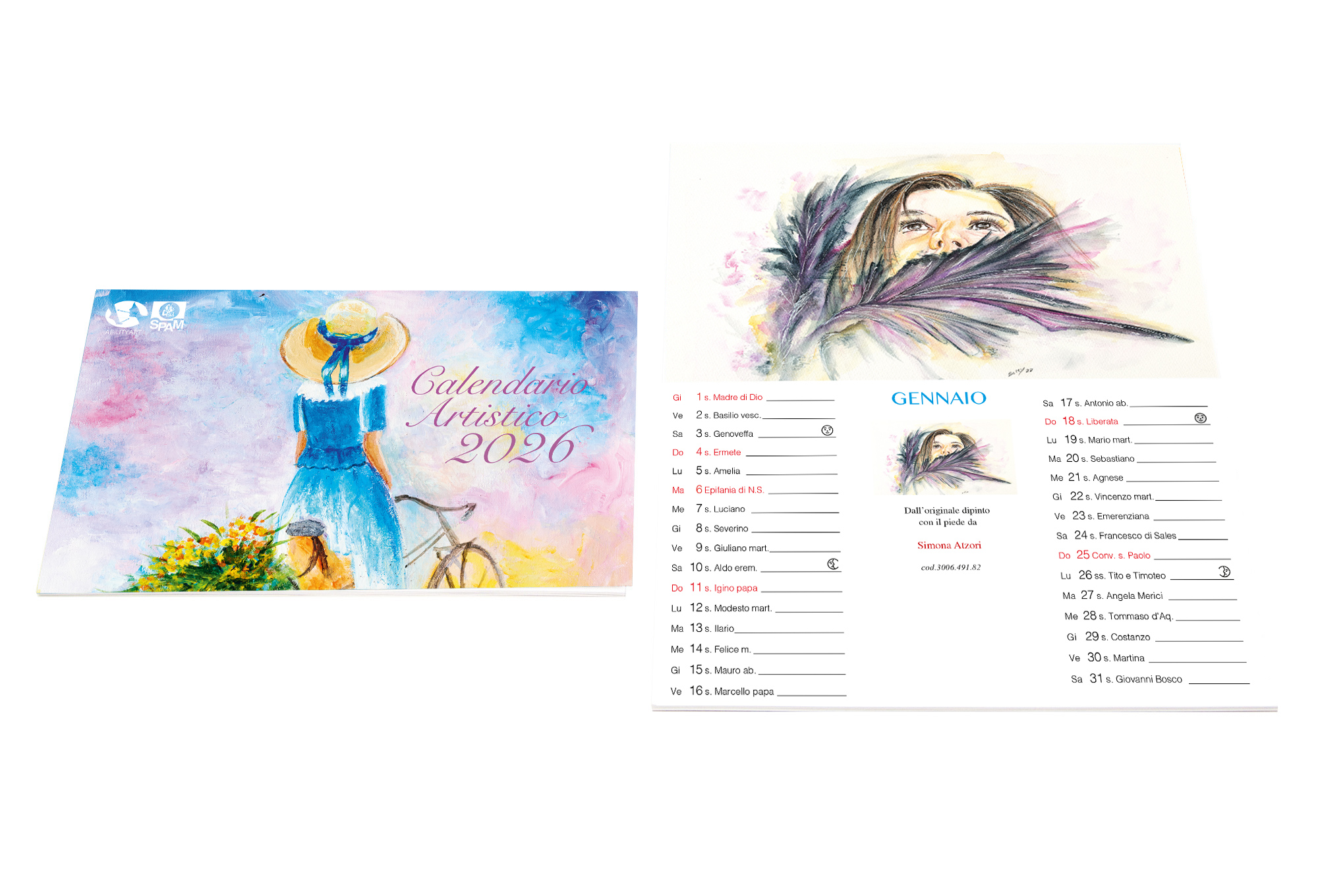 Calendario Artistico Da Parete 2026