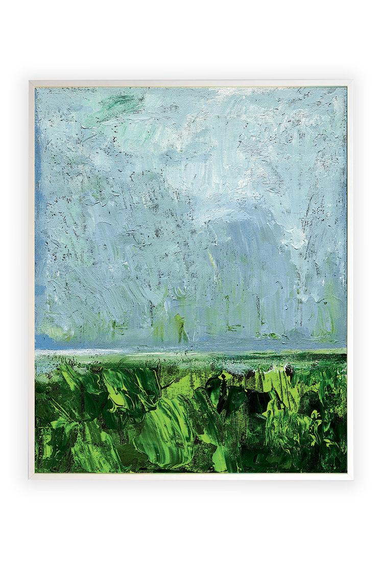 Quadro Pioggia sul prato verde