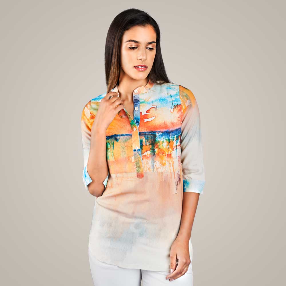 Camicia Donna Manica Corta Abbinamenti Colori