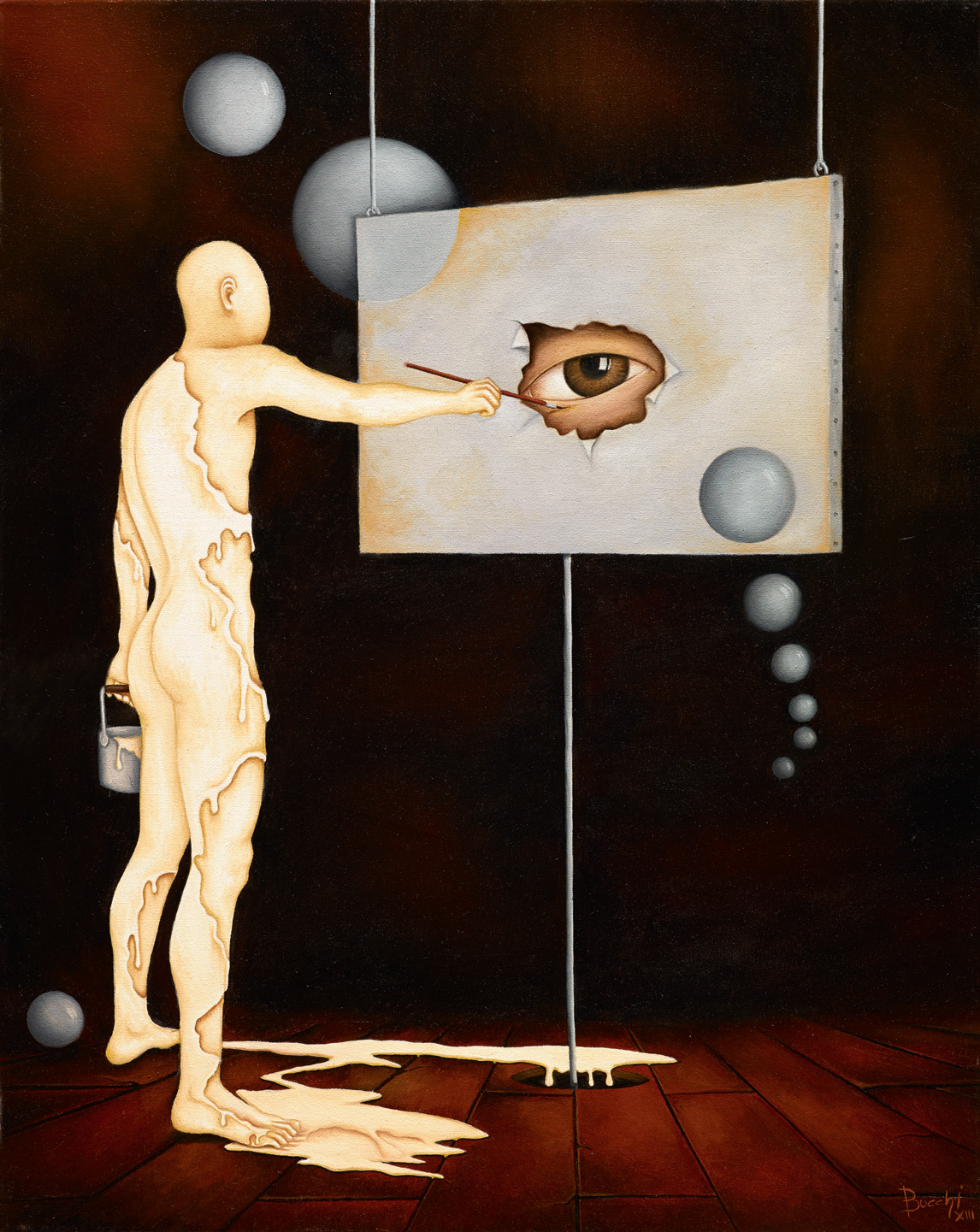 arte con la bocca luca bucchi