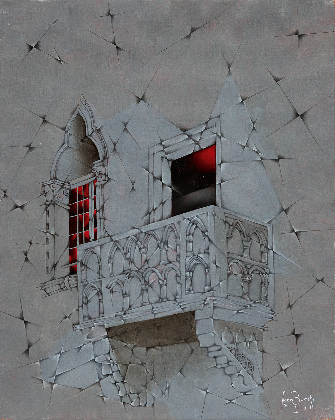 artista con la bocca luca bucchi