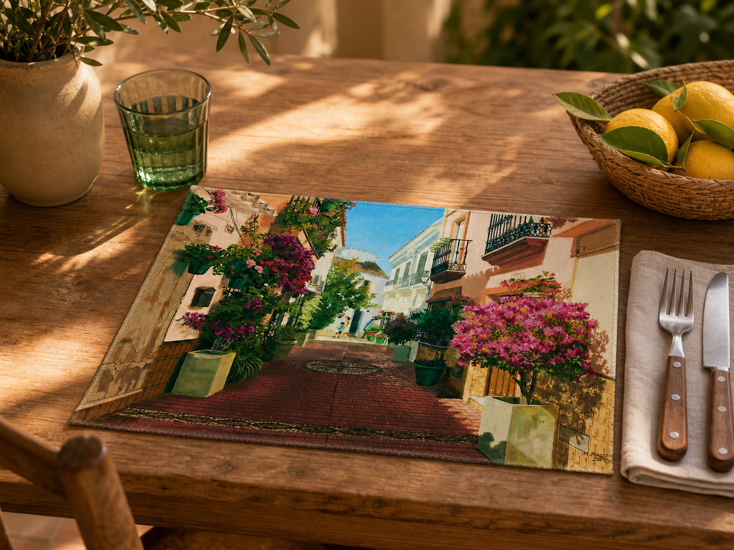 Tovaglietta Vicolo con fiori colorati