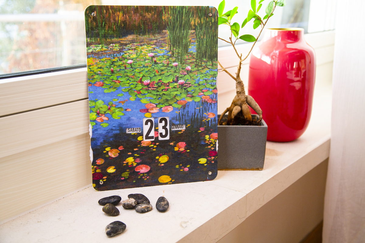 Calendario perpetuo Fiori di mare nello stagno